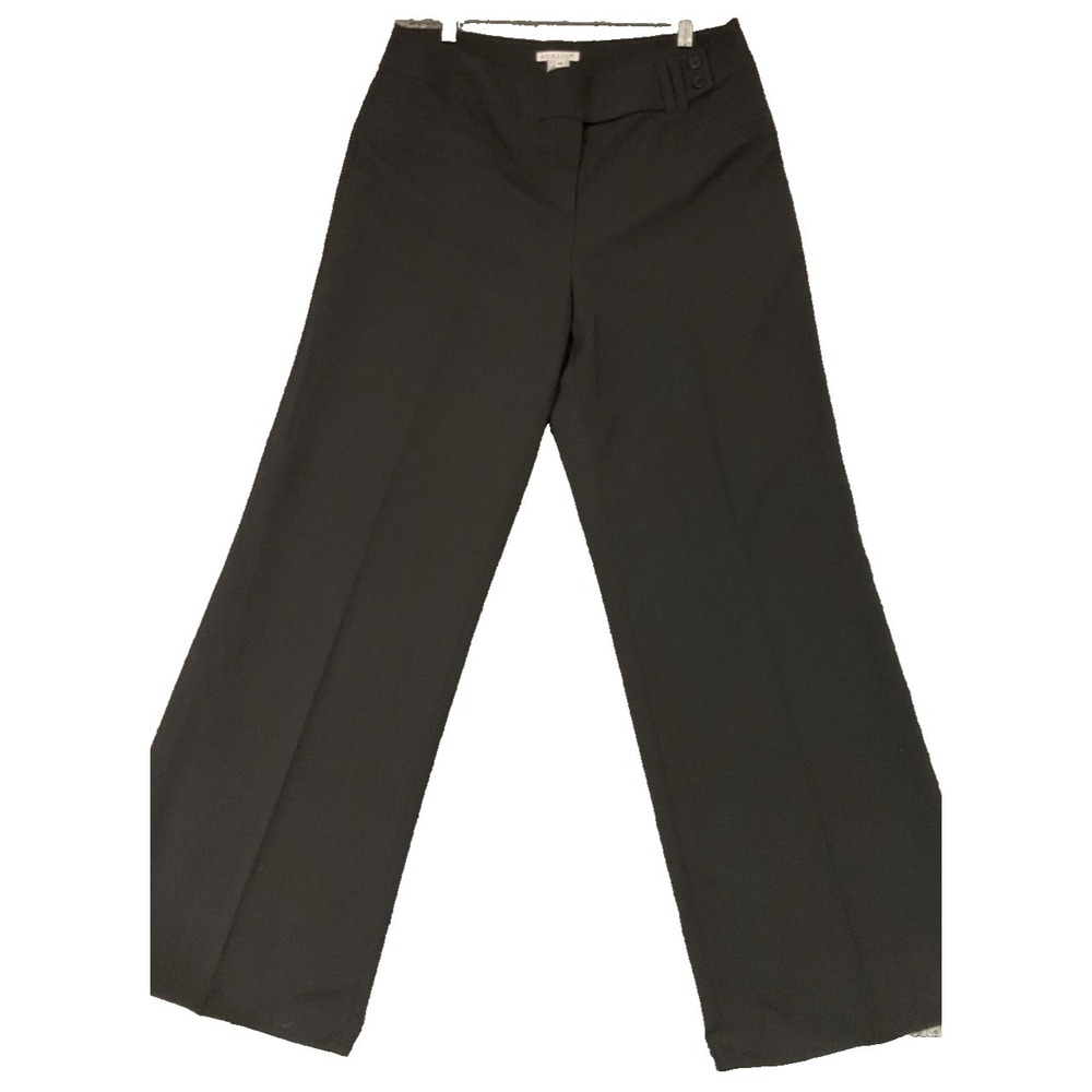 VTG NOS NWT AVALIN 5 Classic Black Hi Rise Wide Leg Office Dress Pants Sz 14